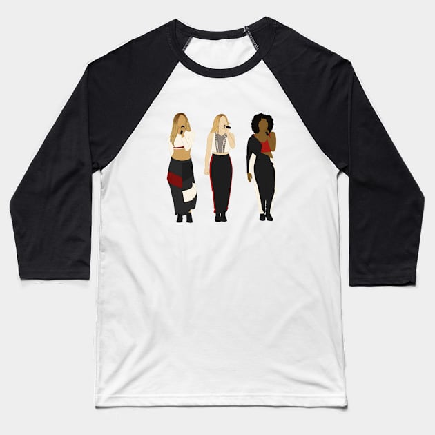 Little Mix Salute tour black, white and red outfit OT3 Baseball T-Shirt by maxtrology